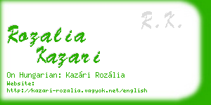 rozalia kazari business card