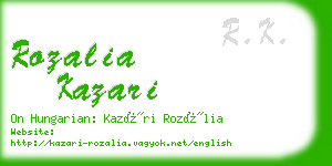 rozalia kazari business card